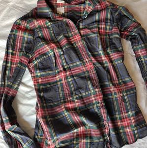 J. Crew Perfect Fit Plaid Button Down XS